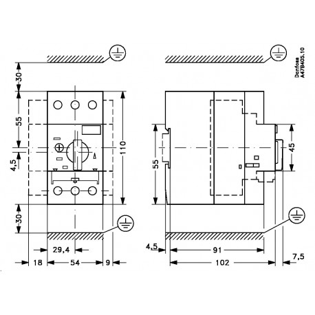 CTI 45MB - CTI 45MB 047B3164 DANFOSS CONTROLES INDUSTRIALES CTI 45MB Circuit breaker M/12