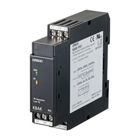 K8AB-TH12S AC100-240 - K8AB-TH12S AC100-240 203860 OMRON Monitoring relay 22.5mm wide, over or under temperature,0-1,700 ?C/F(minim..