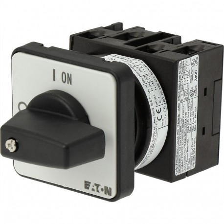 T0-2-1/E - T0-2-1/E 024639 Y7-24639 EATON ELECTRIC On-Off switch, 3 pole, 20 A, 90 °, flush mounting