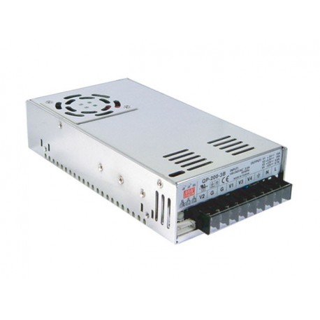 QP-200-3C - QP-200-3C MEANWELL AC-DC Quad output enclosed power supply, Output 5VDC / 20A +3.3VDC / 20A +15VDC / 7A -15V..