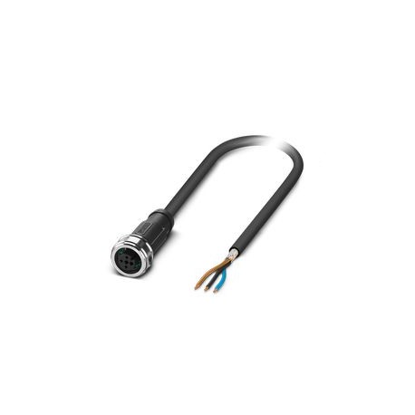 SAC-3P-1,5-PUR/P12FS SH - SAC-3P-1,5-PUR/P12FS SH 1476794 PHOENIX CONTACT Sensor/actuator cable, 3-pole, halogen-free PUR, greyish bla..