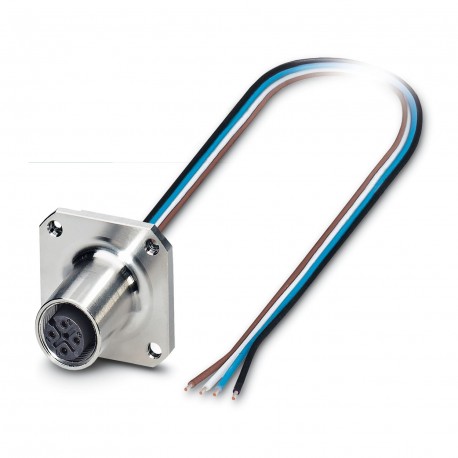 SACC-E-M12FS-4CON-SQ26/ 0,5 - SACC-E-M12FS-4CON-SQ26/ 0,5 1525869 PHOENIX CONTACT Female built sensor / actuator, 4-pin, M12, coded A, mou..