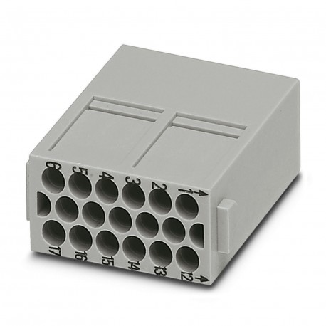 HC-M-17-MOD-ST - HC-M-17-MOD-ST 1636473 PHOENIX CONTACT HEAVYCON contact insert module, male, 17-pos., crimp connection