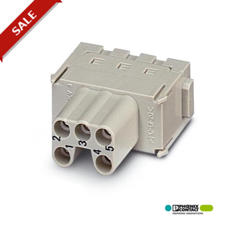 HC-M-05-MOD-BUZ - HC-M-05-MOD-BUZ 1647721 PHOENIX CONTACT HEAVYCON contact insert module, female, 5-pos., spring-cage connecti..