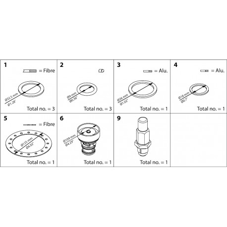 027H6028 - 027H6028 DANFOSS REFRIGERATION ICS 80 Overhaul kit