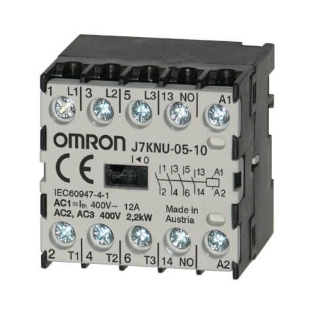 J7KNU-05-10 180 - J7KNU-05-10 180 J7KN9793R J7KNU0510180 OMRON Micro-contactor, 3-pole (NA) + 1NO, 2.2 kW