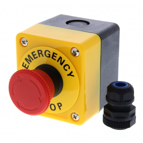 A22E-M-01B - A22E-M-01B A22E7052E 264244 OMRON Emergency Push Button Kit A22E 40mm Yellow Box 1NC