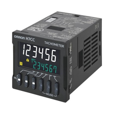 H7CC-R11W - H7CC-R11W H7CC7055F 700367 OMRON Digital meter, plug-in, 11-pin, 48x48 mm, IP66, 6-digit counting, tachomete..