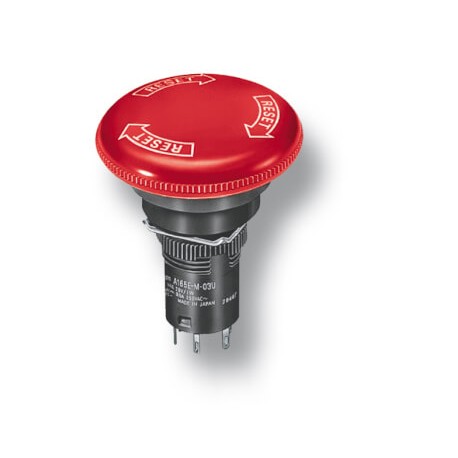 A165E-S-02 (STOP) - A165E-S-02 (STOP) A16E7018A 155715 OMRON Emergency Mushroom 16mm DPST-NC D30mm text STOP