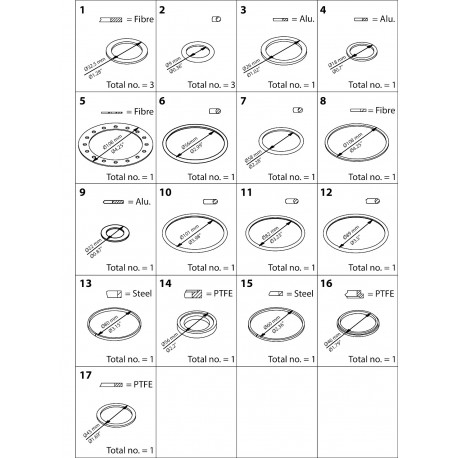 027H5015 - 027H5015 DANFOSS REFRIGERATION ICS/ICLX 50 Repair kit