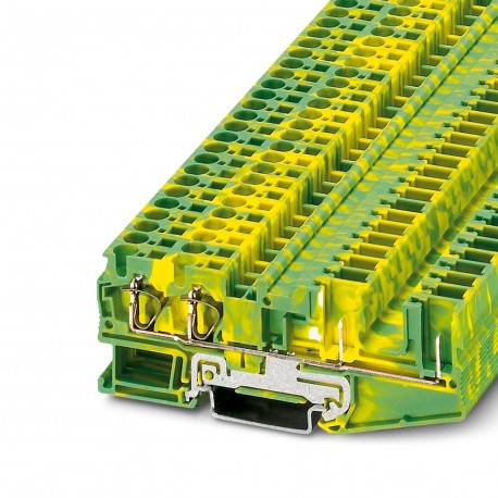 ST 4-QUATTRO/2P-PE - ST 4-QUATTRO/2P-PE 3042858 PHOENIX CONTACT Spring cage ground terminal block
