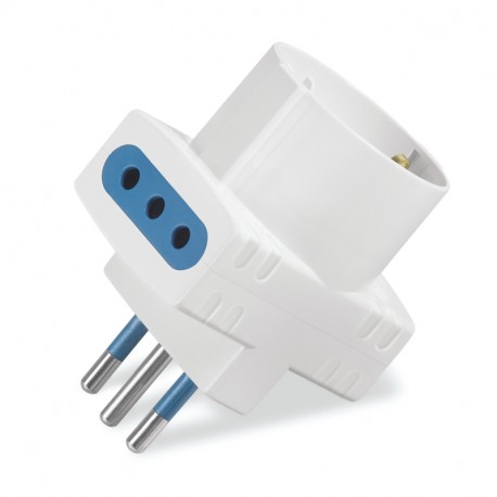 144.457 - 144.457 SCAME AZZURRA SERIES ADAPTOR P30+ 2 SOCKETS 2P