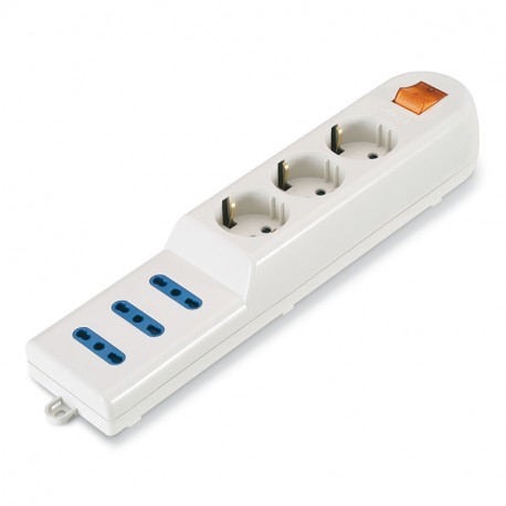 160.230 - 160.230 SCAME 3-OUTLET SOCKET DUAL USE LUMINOUS SWITCH