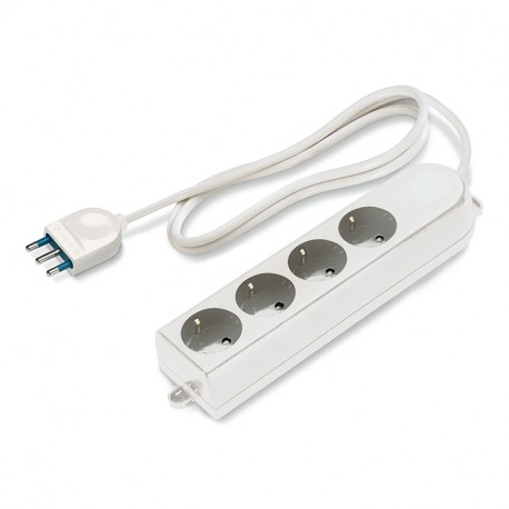 160.242/C - 160.242/C SCAME 4-OUTLET SOC. 2P+E 16A UNEL WITH CAB.