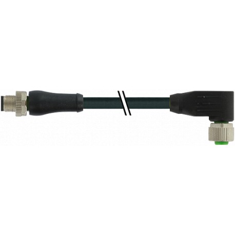 7356-P4811-4440100 - 7356-P4811-4440100 MURRELEKTRONIK M12 Power L-cod. male 0° / M12 A-cod. female 90° PUR 2x1.5 bk UL/CSA+drag ..