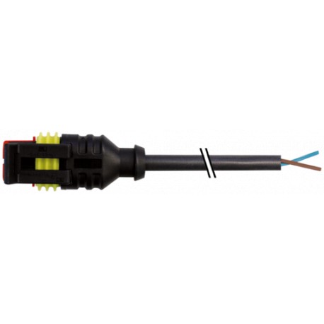 7072-73001-5120030 - 7072-73001-5120030 MURRELEKTRONIK Valve plug SuperSeal female 2-pol. with cable PUR 2x0.75 bk 0.3m