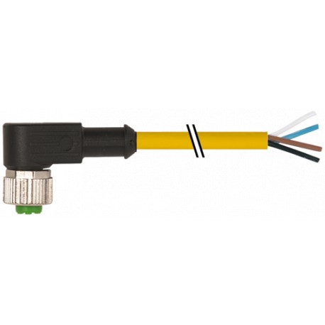 7000-12301-0131000 - 7000-12301-0131000 MURRELEKTRONIK M12 FEMALE 90° PVC 3X0.34 YELLOW, UL/CSA 10m