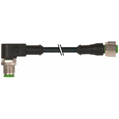 7000-40201-6341600 - 7000-40201-6341600 MURRELEKTRONIK M12 MALE 90° / M12 FEMALE 0°PUR 4X0.34 black UL/CSA, drag ch 16.0m