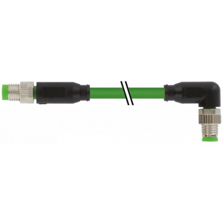 7000-89711-7910030 - 7000-89711-7910030 MURRELEKTRONIK M8 MALE 0° / M8 MALE 90° SHIELDED, ETHERCAT PUR 1x4xAWG26 shielded gn 0.3