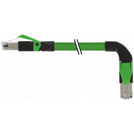 7000-74387-7960300 - 7000-74387-7960300 MURRELEKTRONIK RJ45 male 0° / RJ45 male 90° right shielded EN PUR 2x2xAWG22 shielded gn 3..