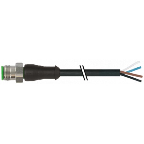 7004-12021-6340050 - 7004-12021-6340050 MURRELEKTRONIK M12 male 0° with cable V4APUR 4x0.34 bk UL/CSA+drag chain 0,5m