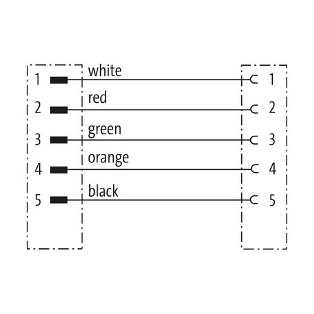 7700-A5A31-UBD0300 - 7700-A5A31-UBD0300 MURRELEKTRONIK Mini (7/8) 5 pole, Male (Ext.) 90°/Female 90°, PVC, STOOW, 5x16AWG, yellow..