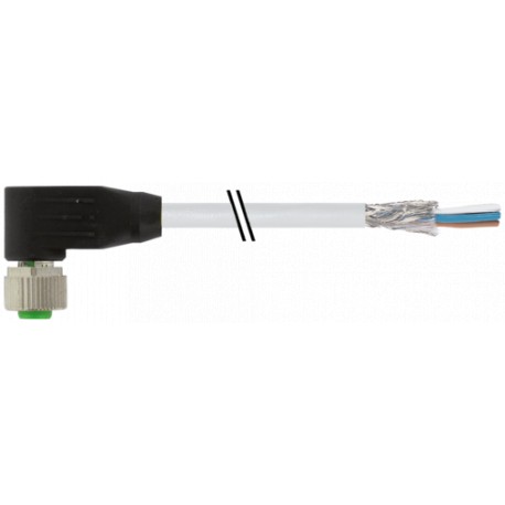 7000-13261-3355000 - 7000-13261-3355000 MURRELEKTRONIK M12 female 90° shielded with cable PUR 4x0.34 shielded gy UL/CSA 50m