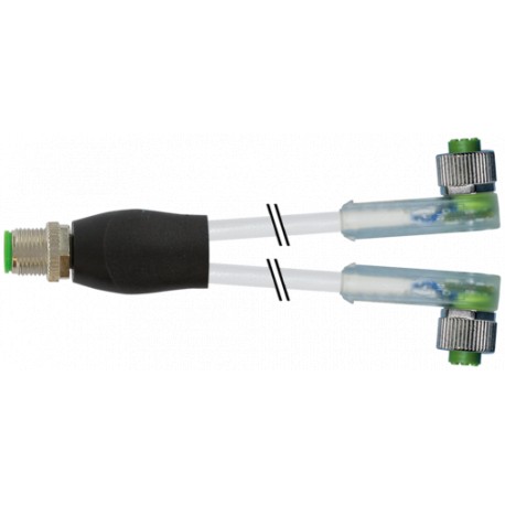 7000-40781-2230750 - 7000-40781-2230750 MURRELEKTRONIK M12 male Y-distributor / M12 female 90° LED PUR 3x0.34 gy UL/CSA 7,5m