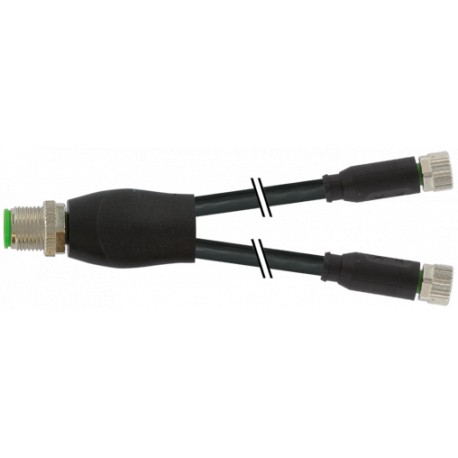 7000-40821-6200120 - 7000-40821-6200120 MURRELEKTRONIK M12 Y-distributor / M8 female 0° PUR 3x0.25 bk UL/CSA 1,2m