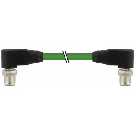 7000-51021-7902100 - 7000-51021-7902100 MURRELEKTRONIK M12 male 90° / male 90° shielded X-cod. Gigabit PUR 4x2xAWG26 shielded gn ..