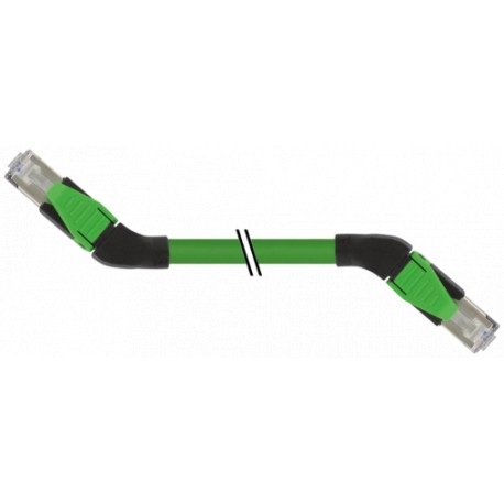 7000-74581-7960020 - 7000-74581-7960020 MURRELEKTRONIK RJ45male 45°right /RJ45 male 45°right shielded EN PUR AWG22 shielded gn UL..