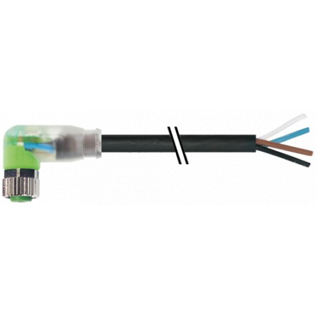 7000-08102-6311500 - 7000-08102-6311500 MURRELEKTRONIK M8 FEMALE 90° LED , 4 POLE PUR 4x0.25 bk UL/CSA+ drag 15.0
