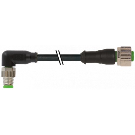 7000-88301-6100600 - 7000-88301-6100600 MURRELEKTRONIK M8 male 90° / M12 female 0°PVC 3x0.25 bk UL/CSA 6.0m