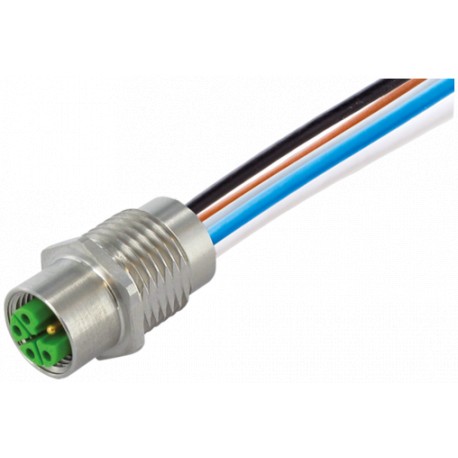 7000-P3295-9880100 - 7000-P3295-9880100 MURRELEKTRONIK M12 Power K-cod. 5pol. female recept. rear mount wires PUR 5x1.5 1m