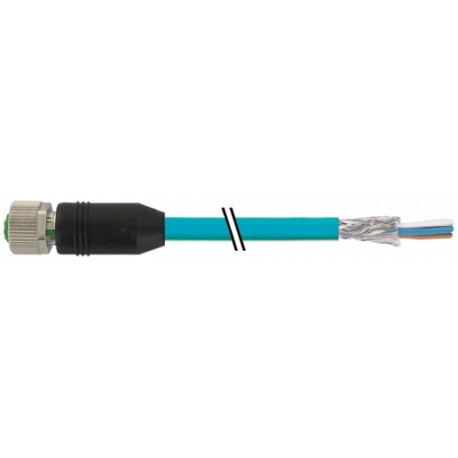 7700-17581-S4W0150 - 7700-17581-S4W0150 MURRELEKTRONIK M12 female 0° 8p. shielded with cable EN TPE 4x2x24AWG SF/UTP CAT5e bu UL/..