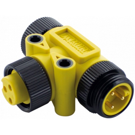 7700-A3T01-0000000 - 7700-A3T01-0000000 MURRELEKTRONIK Mini (7/8) 3 pole Tee, Male (Ext.)/2x FemaleYellow Housing