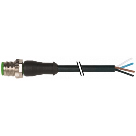 7000-12021-6340050 - 7000-12021-6340050 MURRELEKTRONIK M12 male 0° A-cod. with cablePUR 4x0.34 bk UL/CSA+drag ch. 0.5m