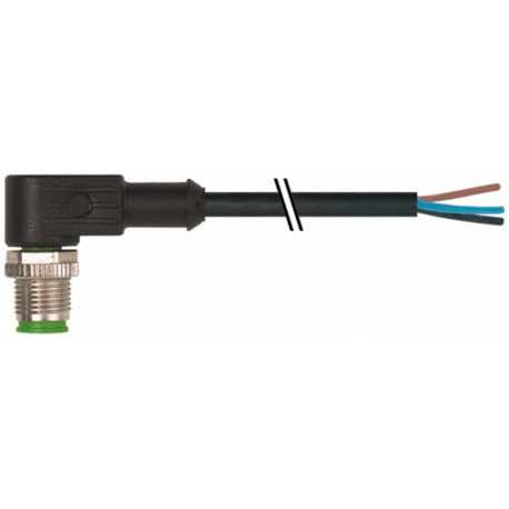 7000-12081-6330100 - 7000-12081-6330100 MURRELEKTRONIK M12 male 90° A-cod. with cablePUR 3x0.34 bk UL/CSA+drag ch. 1m