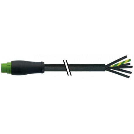 7000-P8101-P730050 - 7000-P8101-P730050 MURRELEKTRONIK MQ15 male 0° with cable 600V AC type 3PVC 6x1.5 bk UL/CSA 0,5m