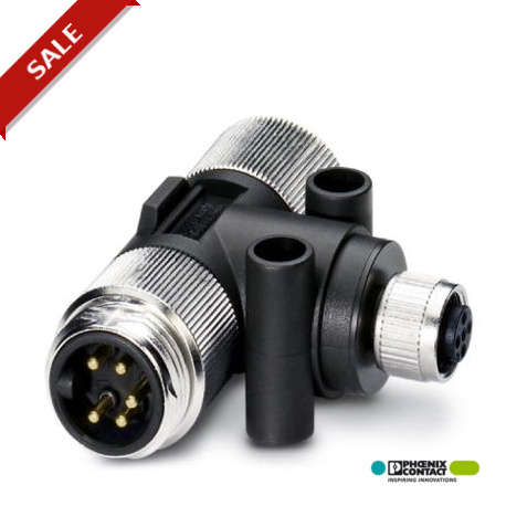 SAC-5P-M12T/2XMIN DN - SAC-5P-M12T/2XMIN DN 1401028 PHOENIX CONTACT Bus system T-connector, DeviceNet™, 5-position, Plug straight 7..