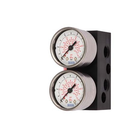 6DR4004-1PN - 6DR4004-1PN SIEMENS Gauge made of steel, Aluminium block, single-action 1/4-18 NPT, scaled in MPa, bar and p..