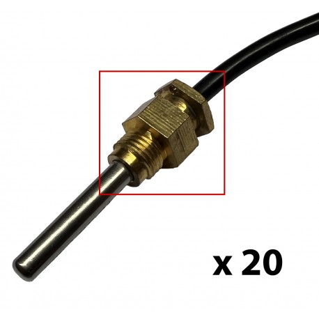087G6078 - 087G6078 DANFOSS HEATING Brass install. set for sensors, 20pc