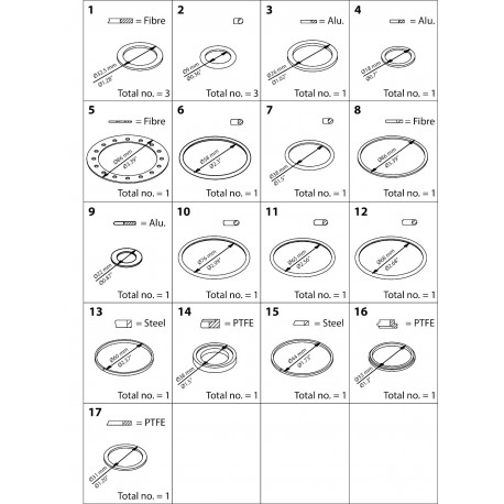 027H3017 - 027H3017 DANFOSS REFRIGERATION ICS/ICLX 32 Repair kit