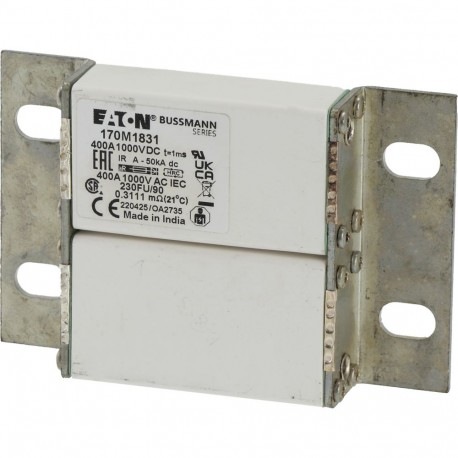 170M1831 - 170M1831 EATON ELECTRIC FUSE 400A 1000V DC 230FU/90 AR CU