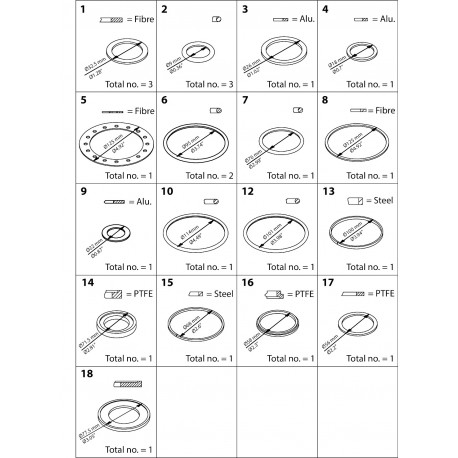027H6017 - 027H6017 DANFOSS REFRIGERATION ICS/ICLX 65/80 Repair kit