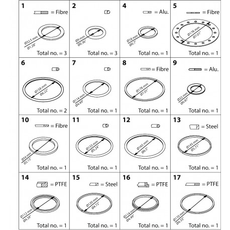 027H7204 - 027H7204 DANFOSS REFRIGERATION ICS/ICLX 125 Repair kit