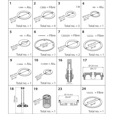 027F0571 - 027F0571 DANFOSS REFRIGERATION PMLX 80 Overhaul kit