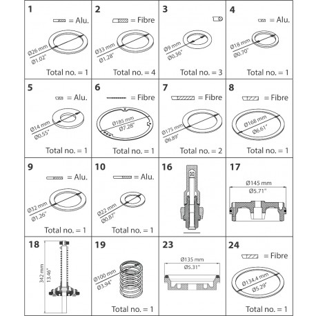 027F0572 - 027F0572 DANFOSS REFRIGERATION PMLX 100 Overhaul kit