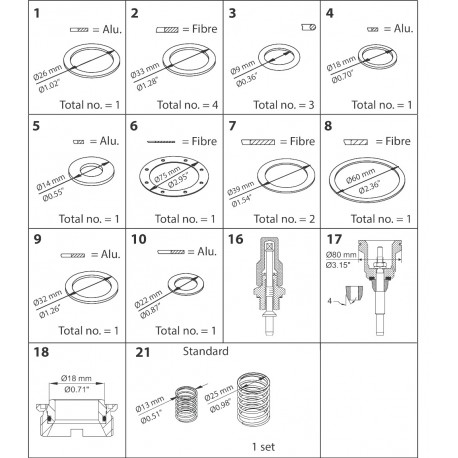027F0632 - 027F0632 DANFOSS REFRIGERATION PMFL 80-3 Overhaul kit
