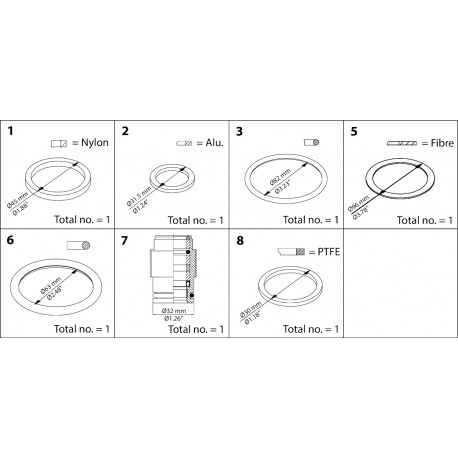 148B6065 - 148B6065 DANFOSS REFRIGERATION Repair kit for SVL DN 80